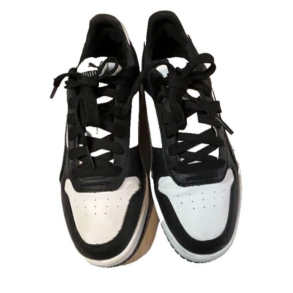 Youth Girl/Women's Black & White PUMA Athleisure Activewear Sneaker Shoes Sz 6